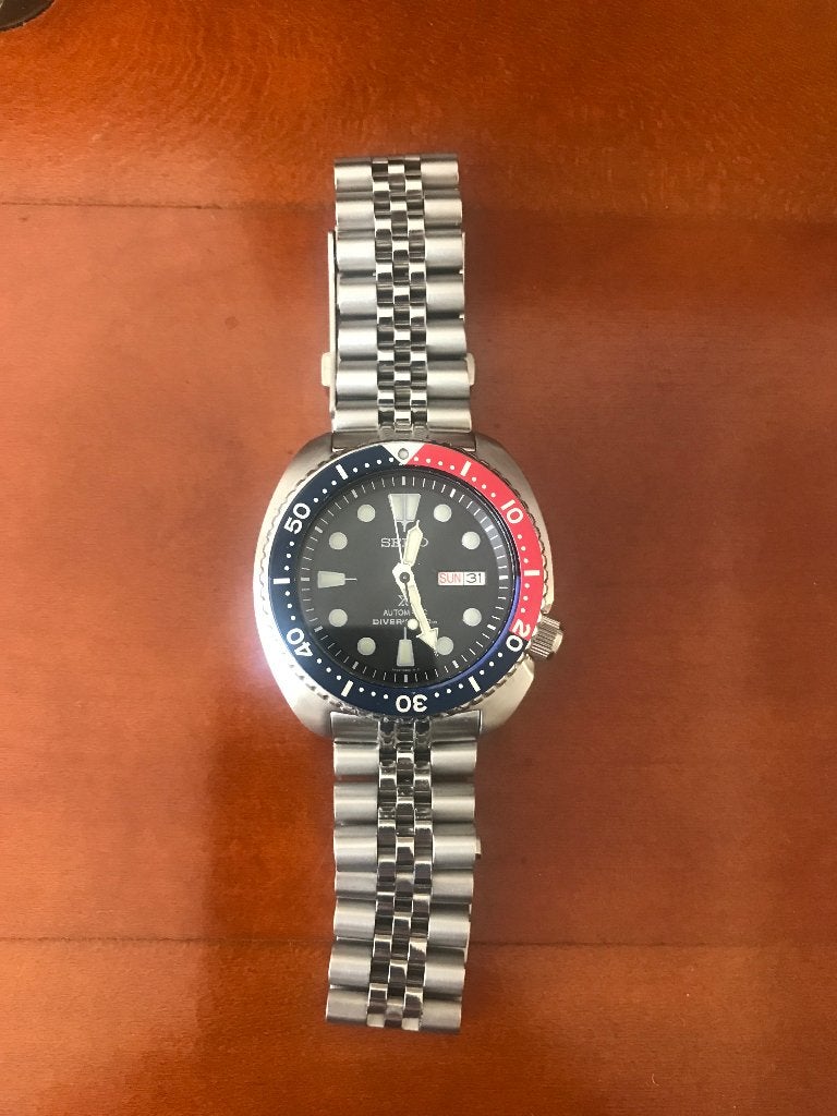 SEIKO SRP PROSPEX MARINE MASTER BIG TURTLE PEPSI, Ophalen of Verzenden, Zo goed als nieuw, Staal, Seiko