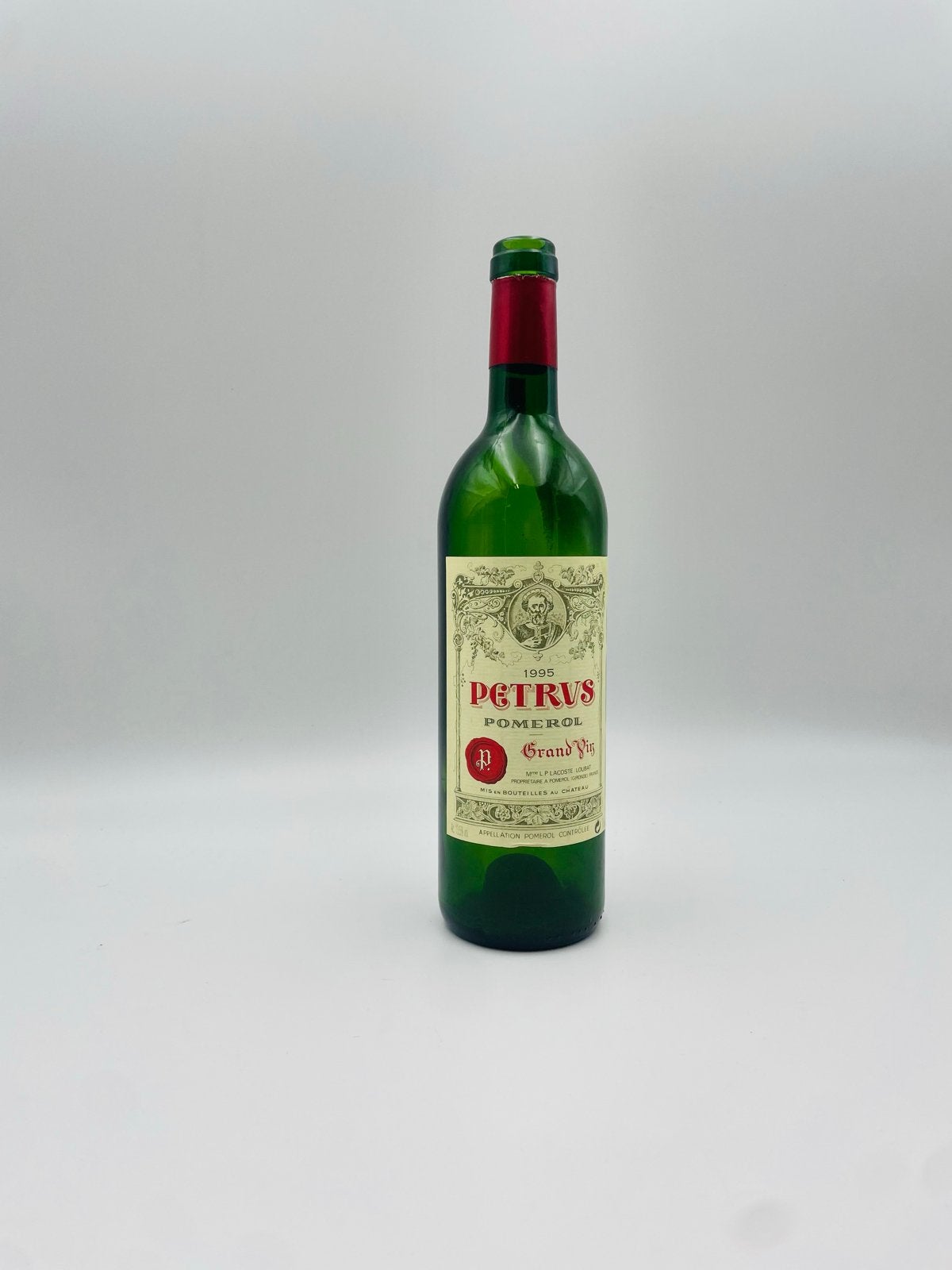 Lege Petrus 1995 Wijnfles - Verzamelobject, Verzamelen, Wijnen, Gebruikt, Rode wijn, Frankrijk, Ophalen of Verzenden