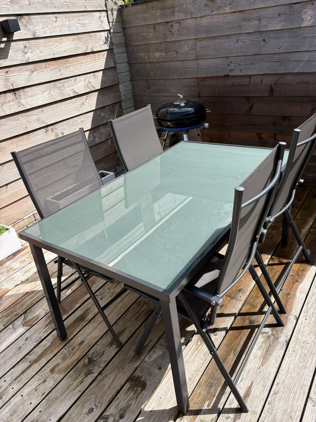 Tuintafel Wakefield - Bazel - 90x150 cm - grijs, Ophalen, Zo goed als nieuw, Overige materialen