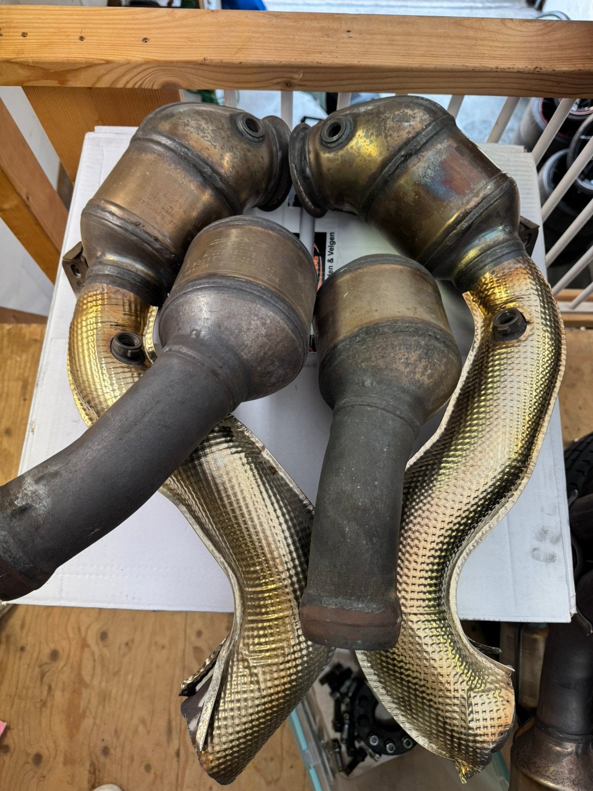 Mercedes C63 AMG katalysator / W205 / C63s / downpipes /, Auto-onderdelen, Uitlaatsystemen, Ophalen, Gebruikt, Mercedes-Benz