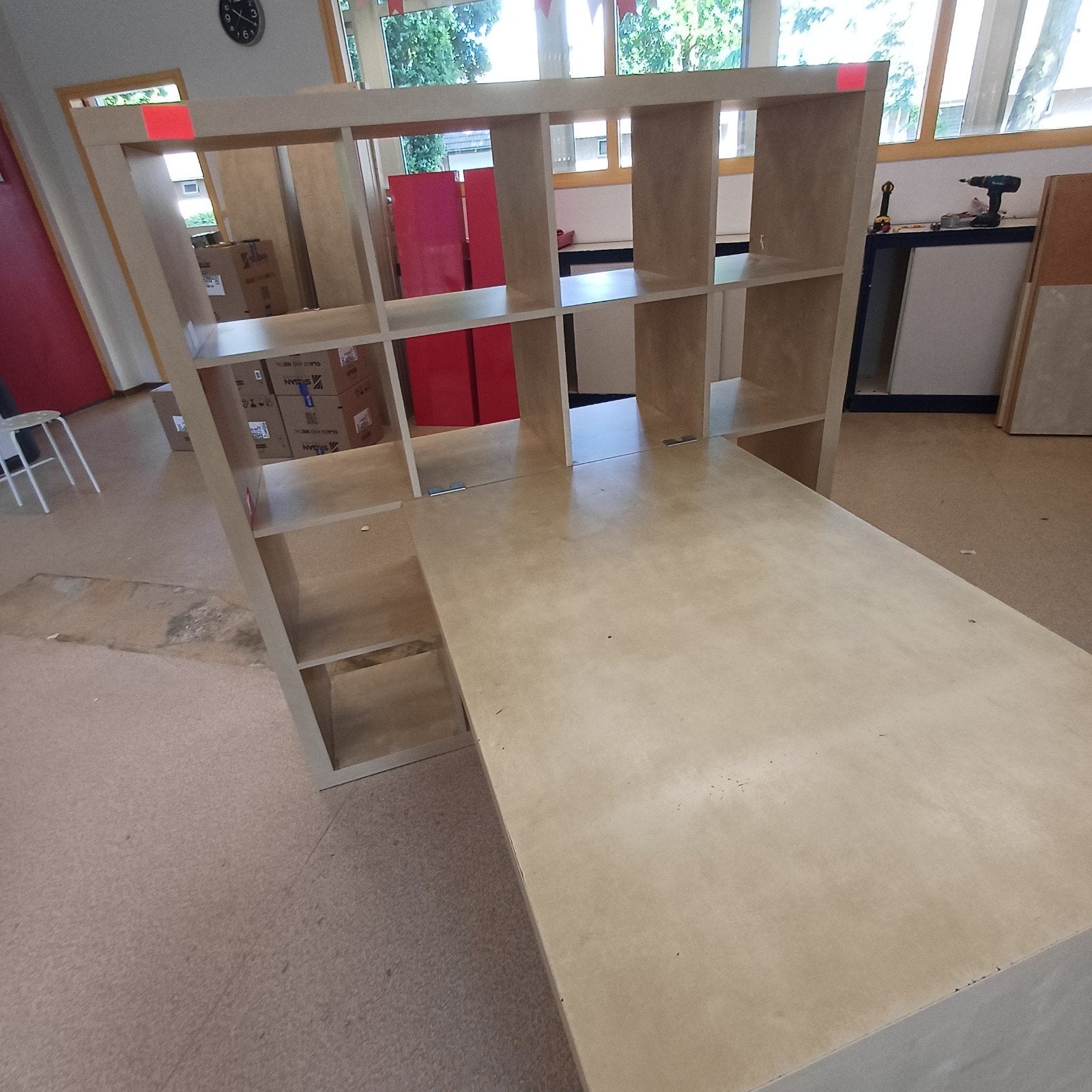 Ïkea expedit vakkenkast met bureau wandmeubel, Huis en Inrichting, Bureaus, IKEA, Overige materialen, 115 cm, Ophalen