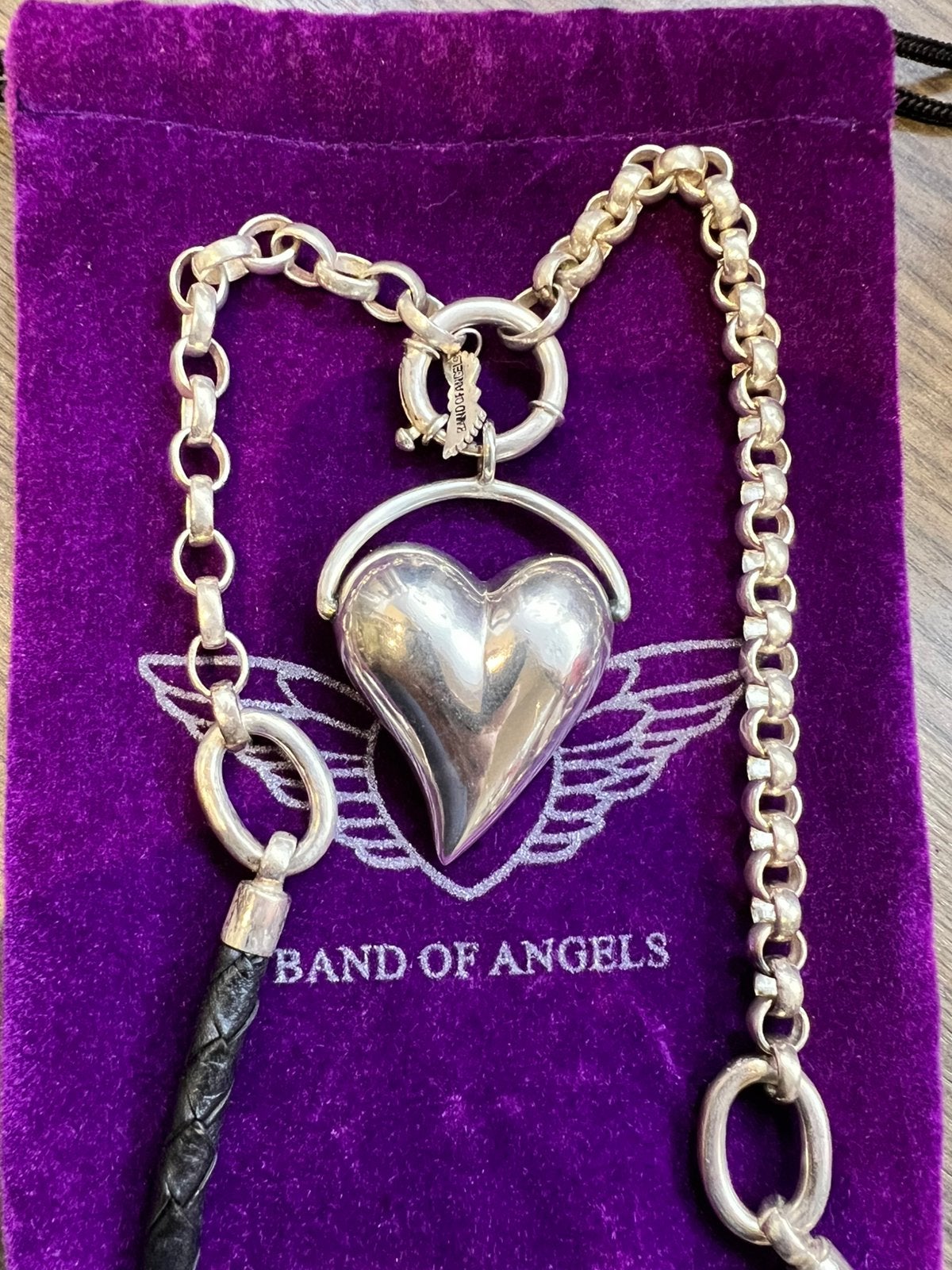 Band of angels ketting met hanger, Ophalen of Verzenden, Zo goed als nieuw, Zilver, Overige materialen
