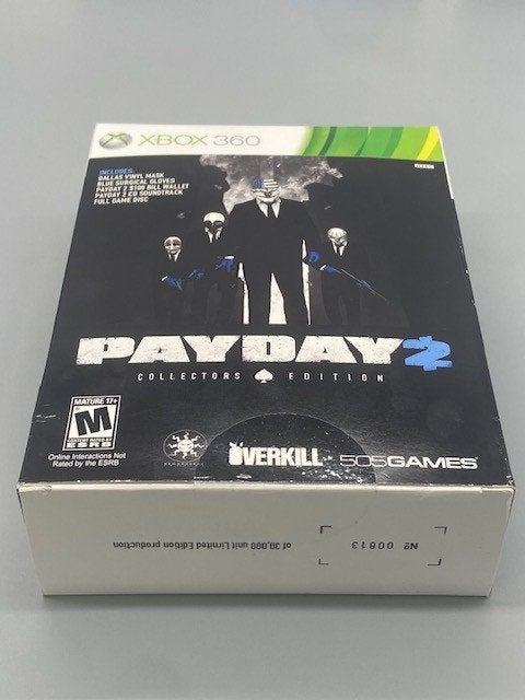Xbox 360 Payday 2 Collectors Edition | Compleet, Spelcomputers en Games, Vanaf 18 jaar, 1 speler, Ophalen of Verzenden, Zo goed als nieuw