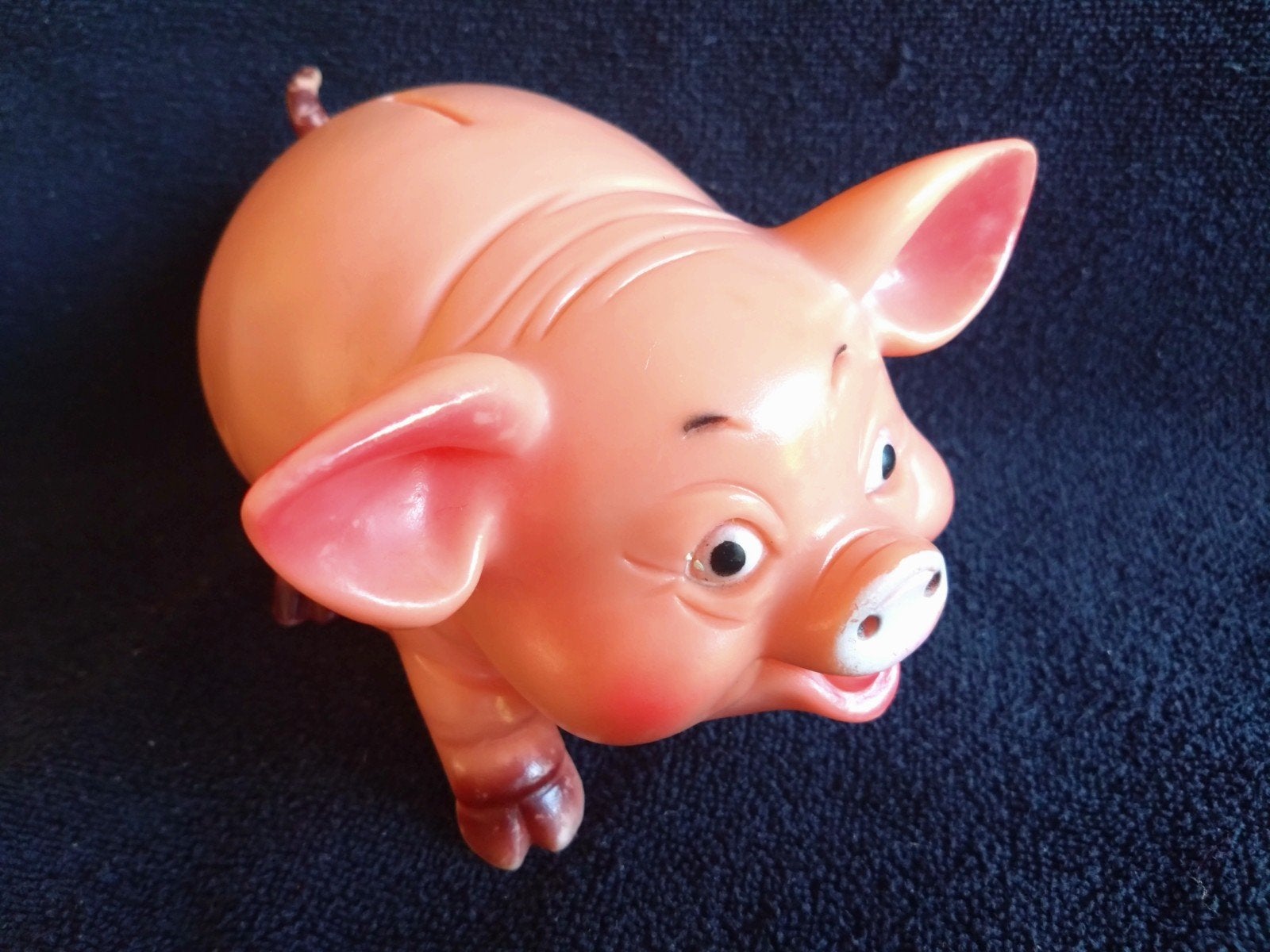 Vintage Ledraplastic Spaarvarken – Jaren 60/70 Vinyl, Verzamelen, Ophalen of Verzenden, Gebruikt, Overige materialen, Dier