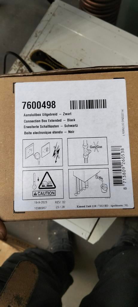 Aansluitbox uitgebreid - zwart Tzerra 7600498 Remeha, Ophalen of Verzenden, Nieuw, Overige typen