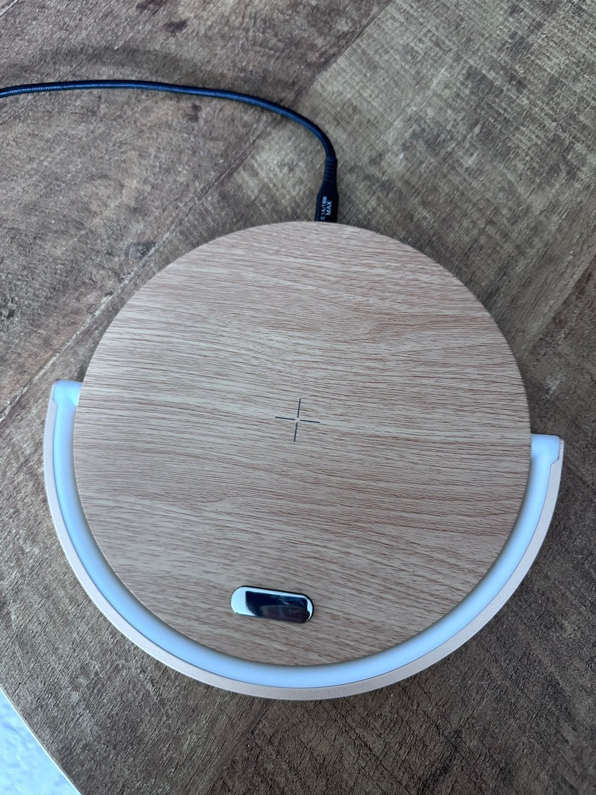 Tafel lamp dimbaar met oplader voor telefoon, Ophalen, Minder dan 50 cm, Rond, Zo goed als nieuw
