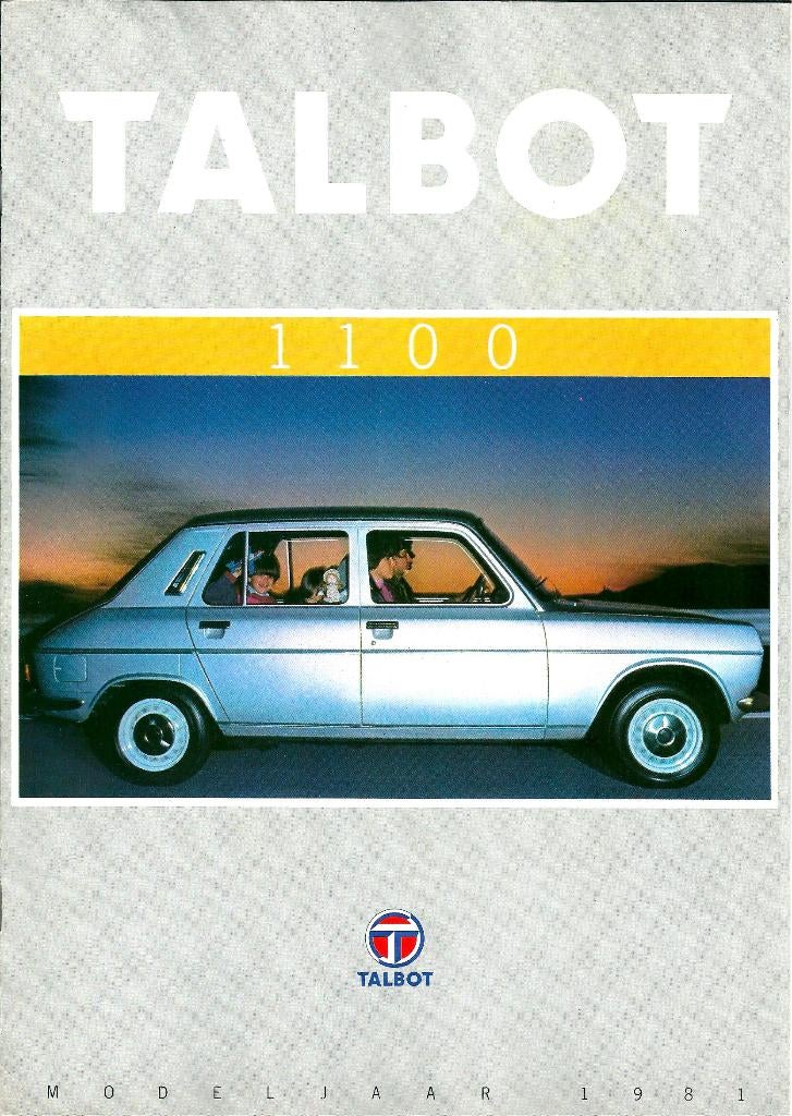 Folder Talbot 1100 1981, Ophalen of Verzenden, Gelezen, Overige merken