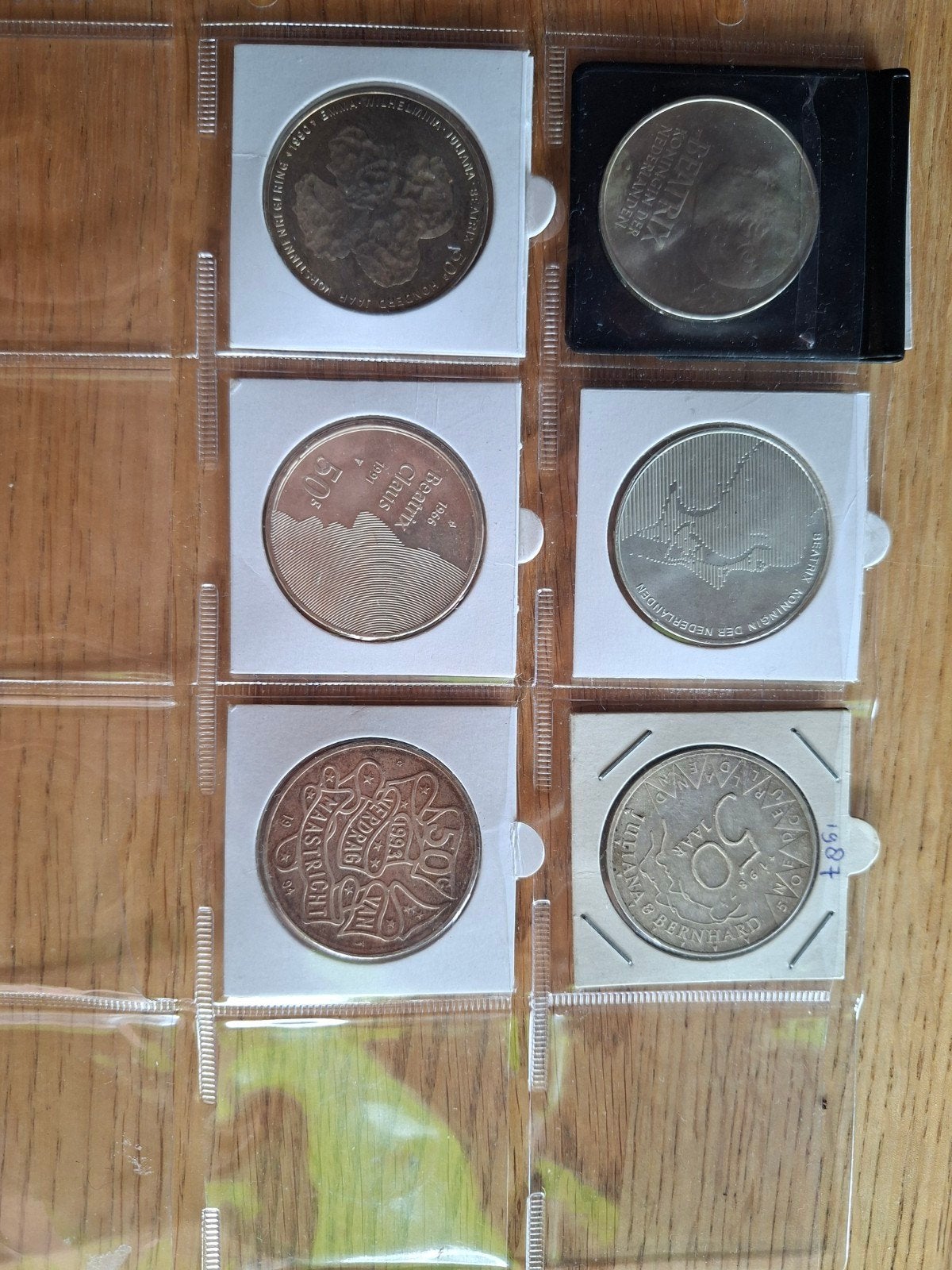 Serie 50 gulden beatrix zilver, Postzegels en Munten, Munten | Nederland, Setje, Koningin Beatrix, Zilver, Ophalen of Verzenden