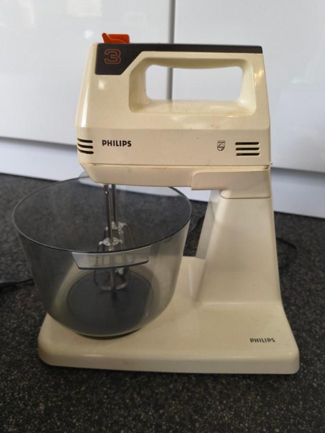 * Vintage goed werkende Philips mixer *, 1 tot 2 liter, Ophalen of Verzenden, Gebruikt, 3 snelheden of meer