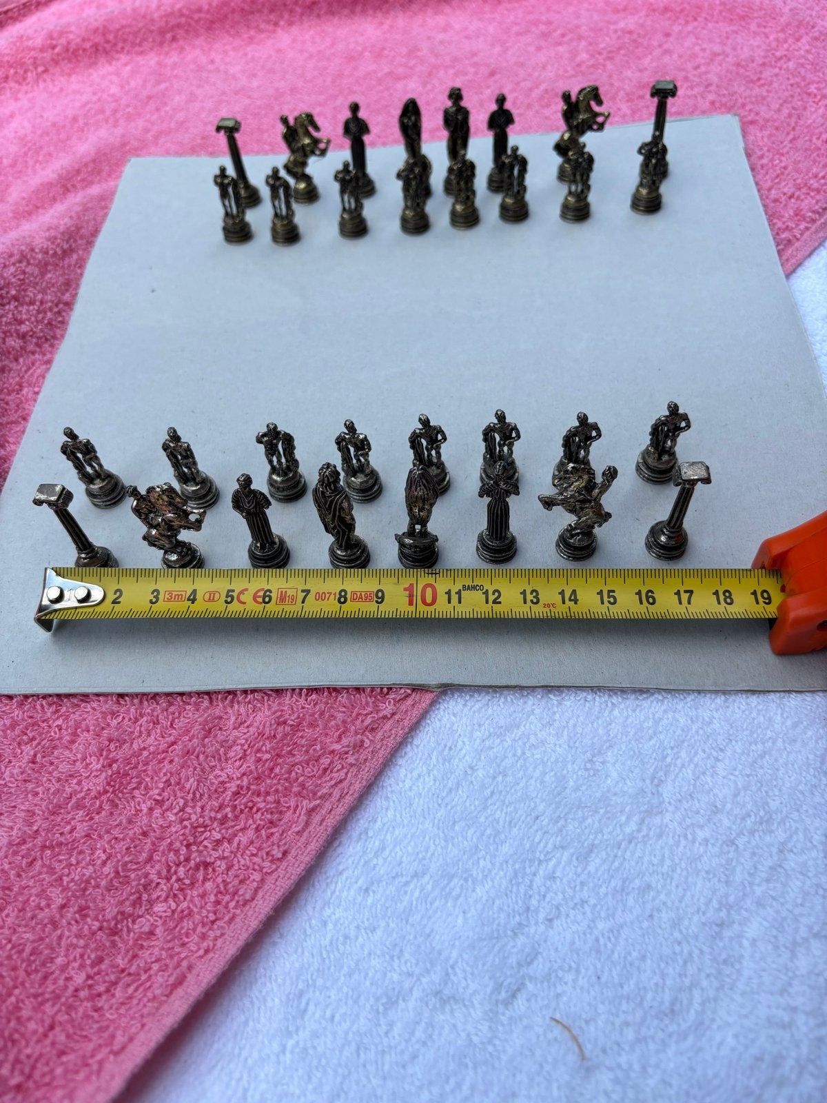 Antiek Schaakspel - Figuren - Griekse Mythologie, Ophalen of Verzenden, Gebruikt