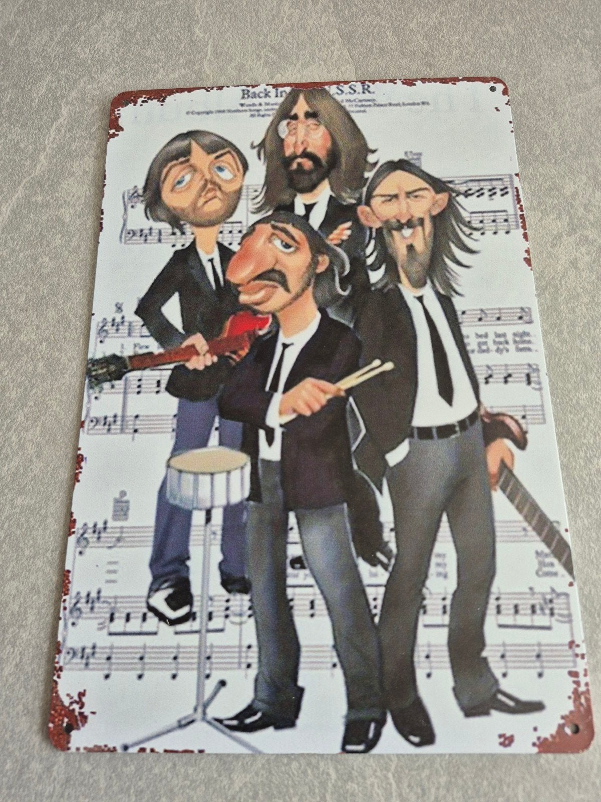 The Beatles 'Back in the S.S.R.' metalen wandplaat, Ophalen of Verzenden, Zo goed als nieuw