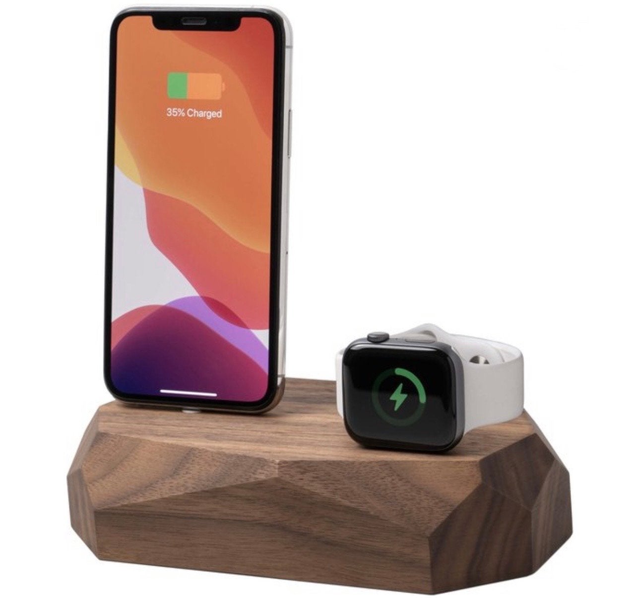 Oakywood Combi Dock - Walnoot Hout - iPhone & Apple Watch, Telecommunicatie, Mobiele telefoons | Telefoon-opladers, Lightning