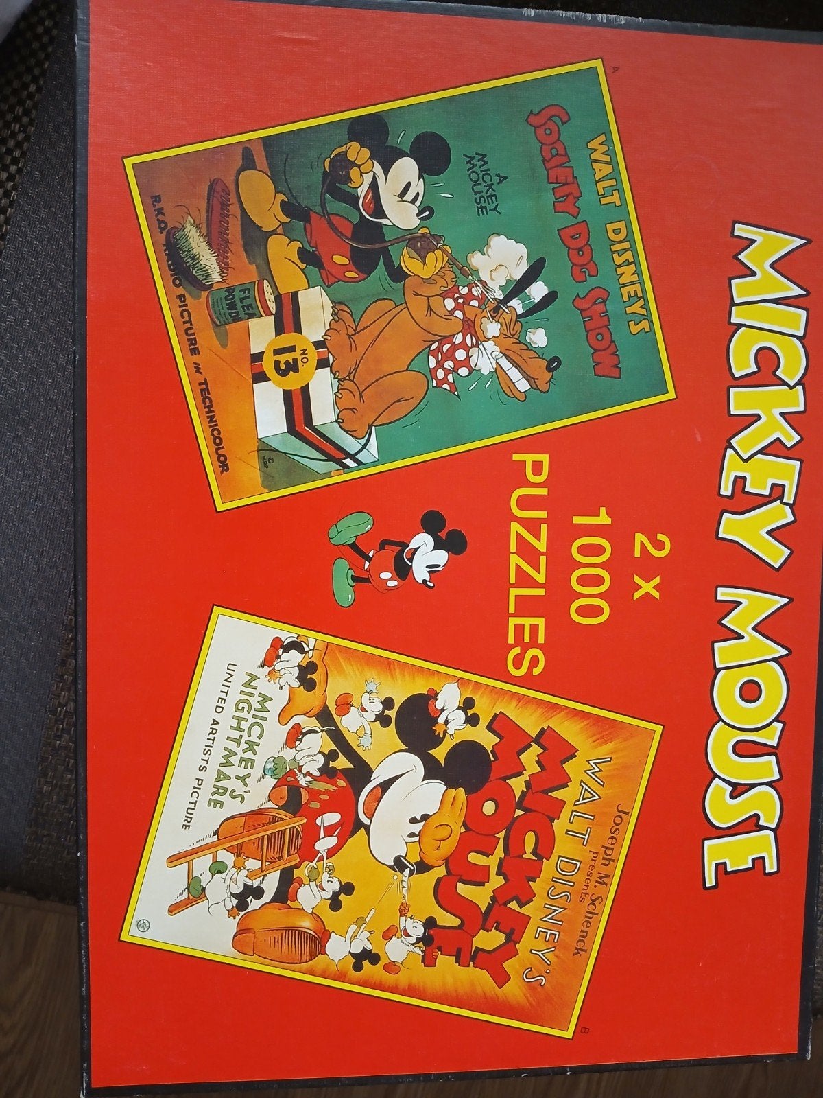 Mickey Mouse Nostalgia Puzzels - 2x 1000 stukjes, Hobby en Vrije tijd, Denksport en Puzzels, Ophalen of Verzenden, Meer dan 1500 stukjes