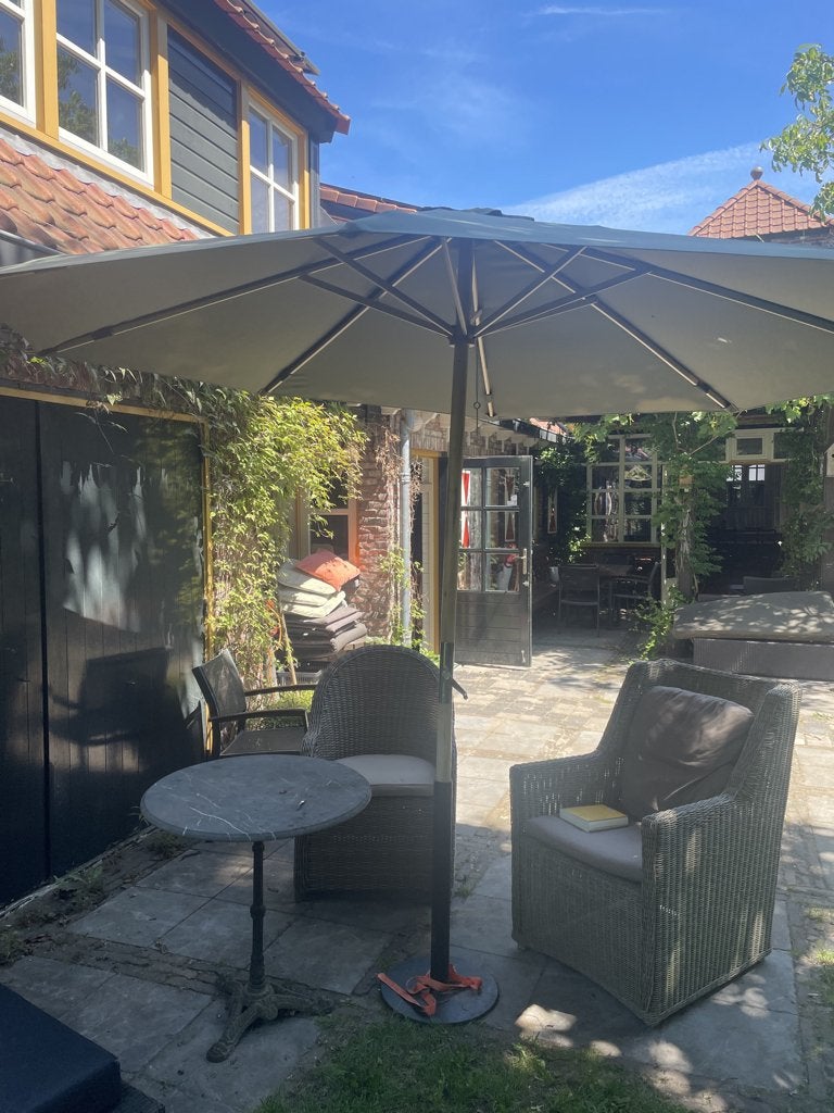 parasol houten stok en latten, Ophalen, Nieuw, 2 tot 3 meter, Stokparasol