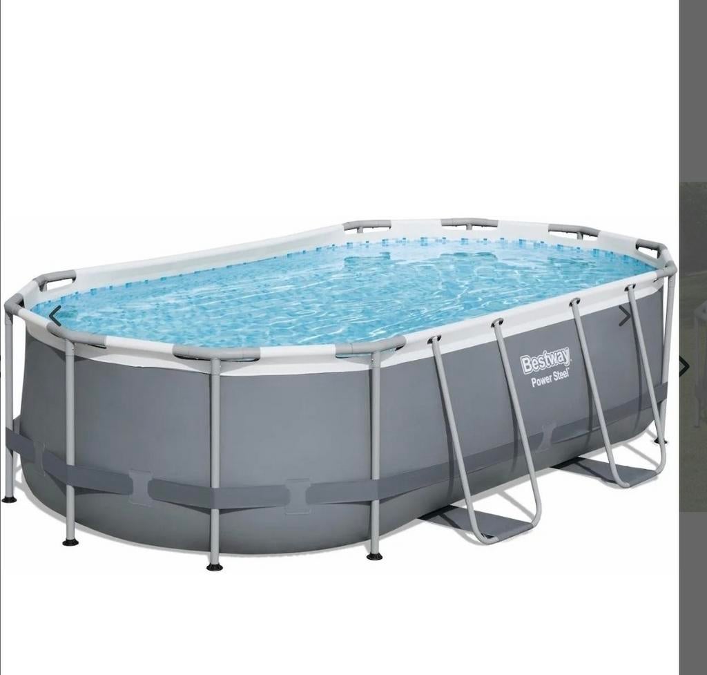 Bestway opzetzwembad 427x250x100 cm, Ophalen, Gebruikt, 200 tot 300 cm, Rechthoekig