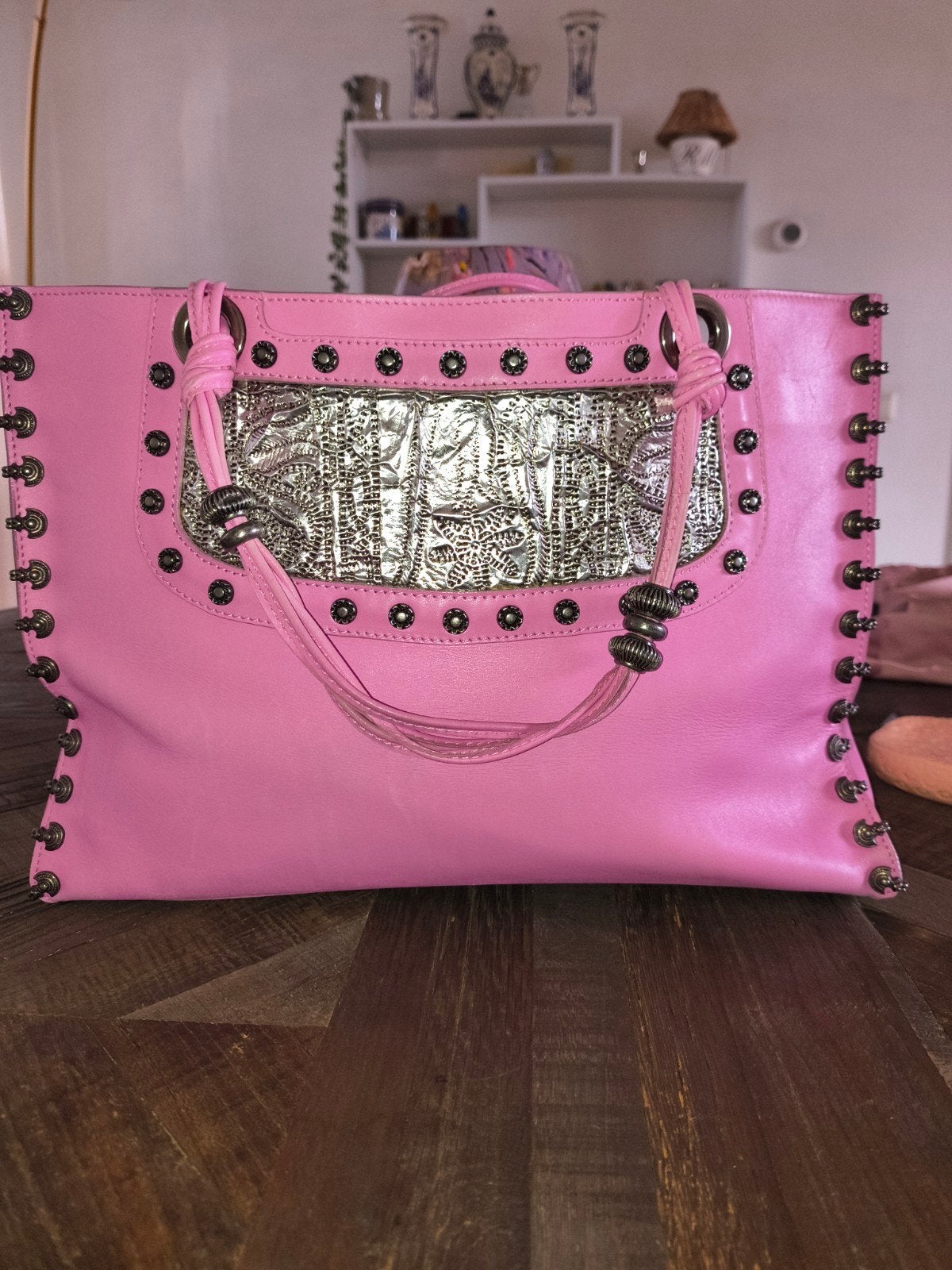 Dolce & Gabbana roze handtas met luipaardprint voering, Ophalen of Verzenden, Gebruikt, Roze, Handtas