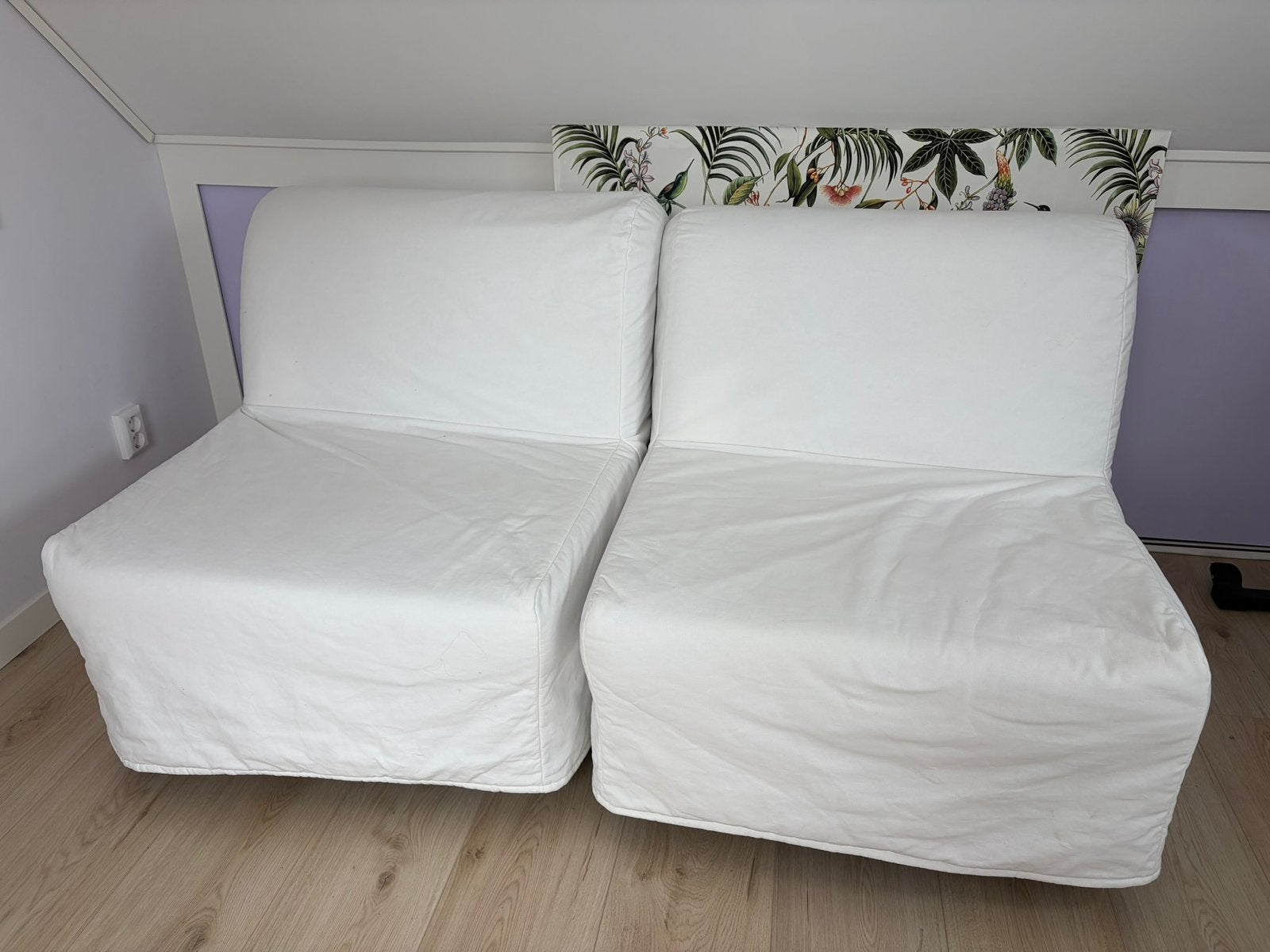 Ikea slaapstoel Lycksele Lövas, Huis en Inrichting, Ophalen, Gebruikt, Eenpersoons, Wit