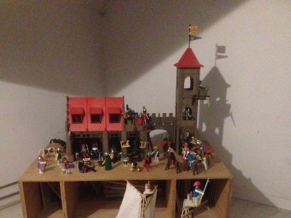 Playmobil kasteel, Ophalen of Verzenden, Gebruikt, Complete set, Kasteel/Fort