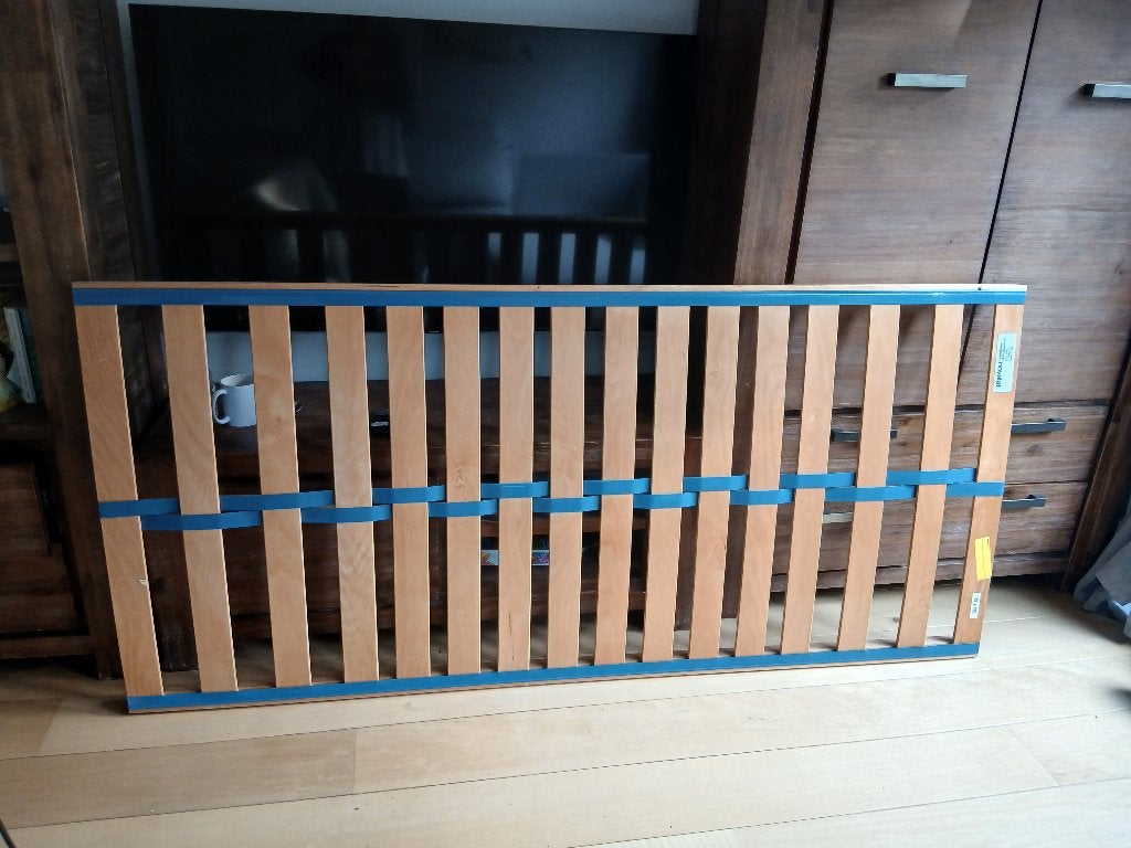 Lattenbodem, Ophalen, 90 cm, Eenpersoons, Wit