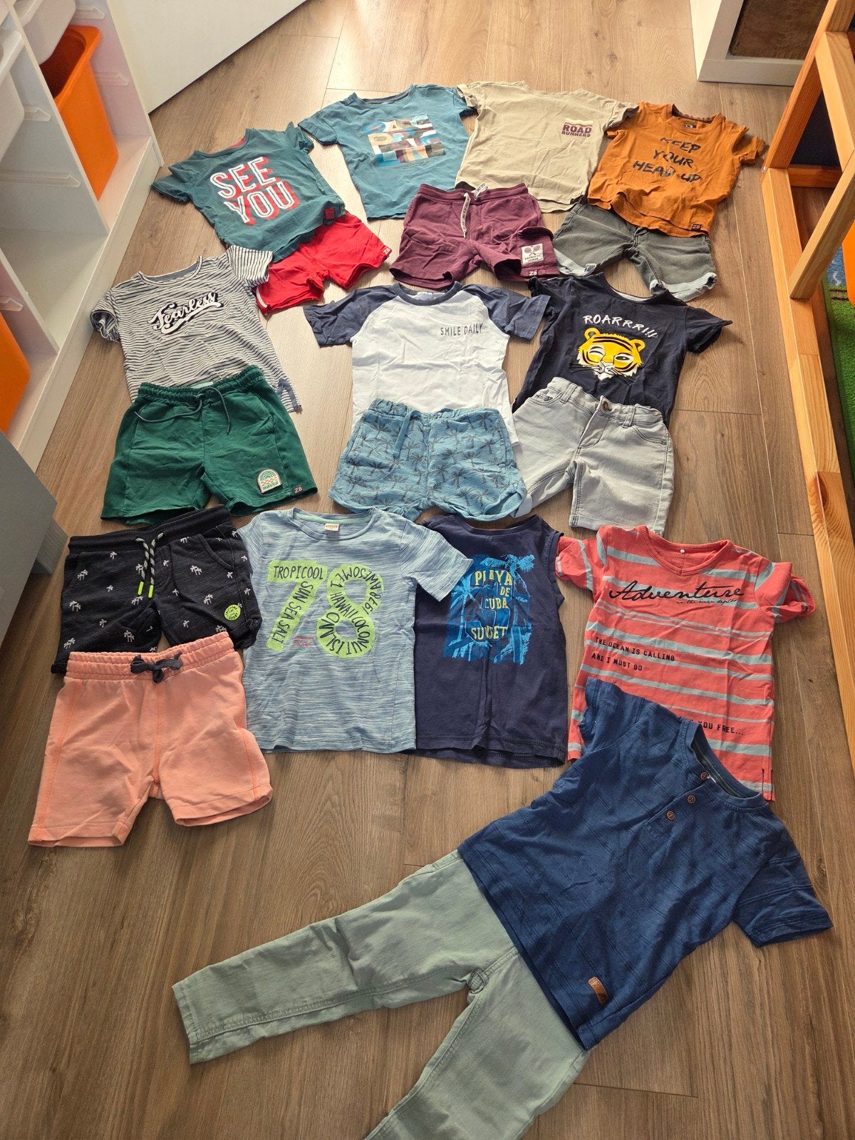 Grote kledingbundel jongens zomerkleding maat 104/110, Ophalen of Verzenden, Gebruikt, Jongen, Setje