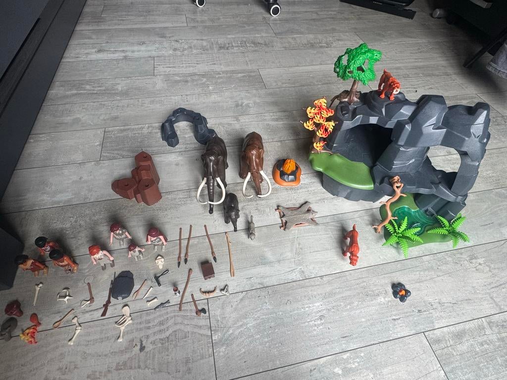 Playmobil Prehistorie Set: Holbewoners, Mammoeten & Grot, Ophalen of Verzenden, Gebruikt, Jongen of Meisje