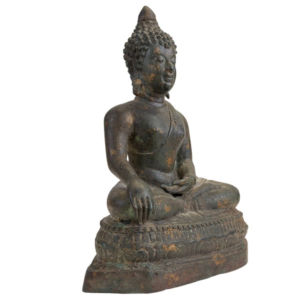 Boeddhabeeld – Ayutthaya brons – Bhumisparsha, Antiek en Kunst, Overige herkomsten, Ophalen of Verzenden, Beeld, Brons