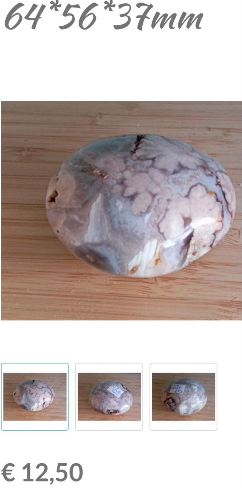 Bloem agaat 64*56*37mm, Verzamelen, Ophalen of Verzenden, Mineraal