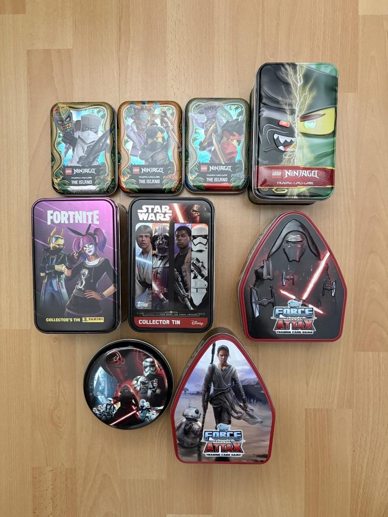 Panini - Blikken Ninjago - Star Wars - Fortnite, Ophalen of Verzenden, Nieuw