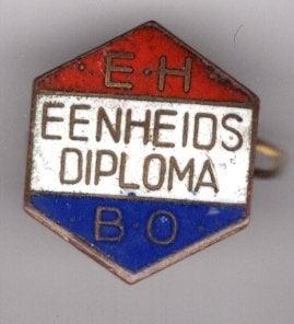 EHBO Eenheidsdiploma email op koper broche nr 15068( E_264), Verzenden, Zo goed als nieuw, Merk, Speldje of Pin