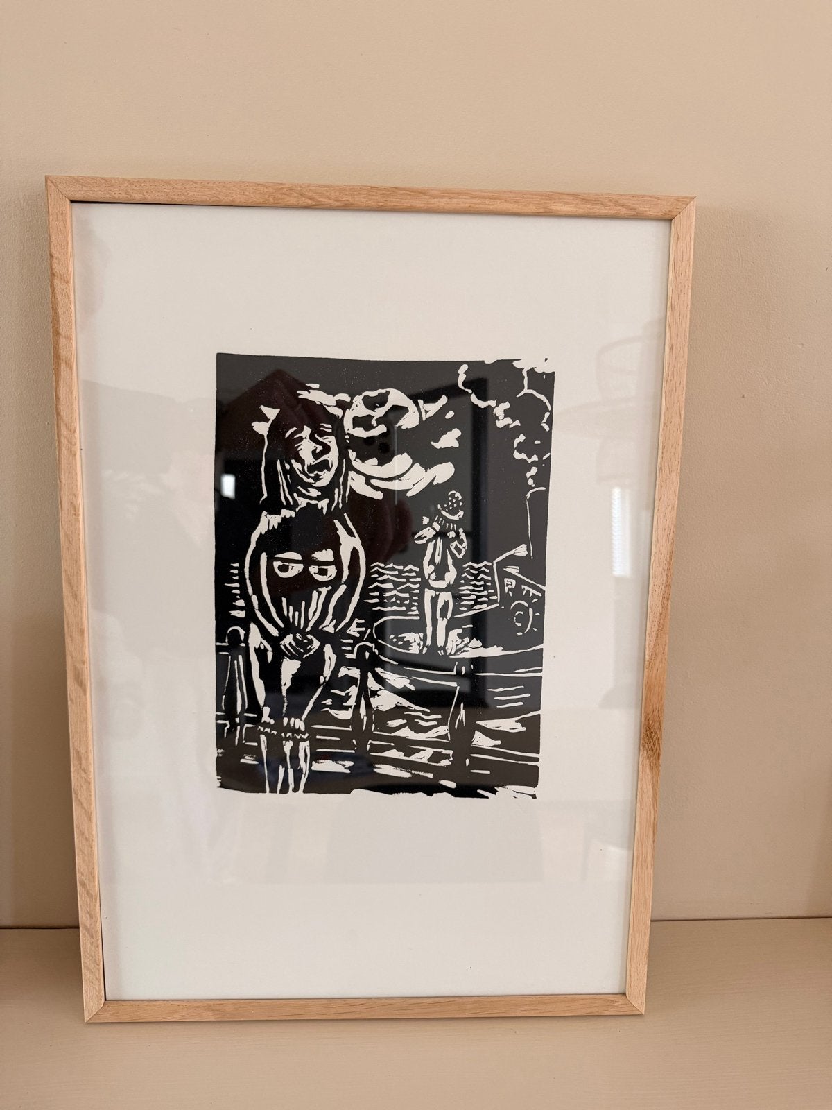 Twee bijzondere grafische werken van de Aad de Haas, 1950 - 1999, Portret, Ophalen of Verzenden, Houtsnede