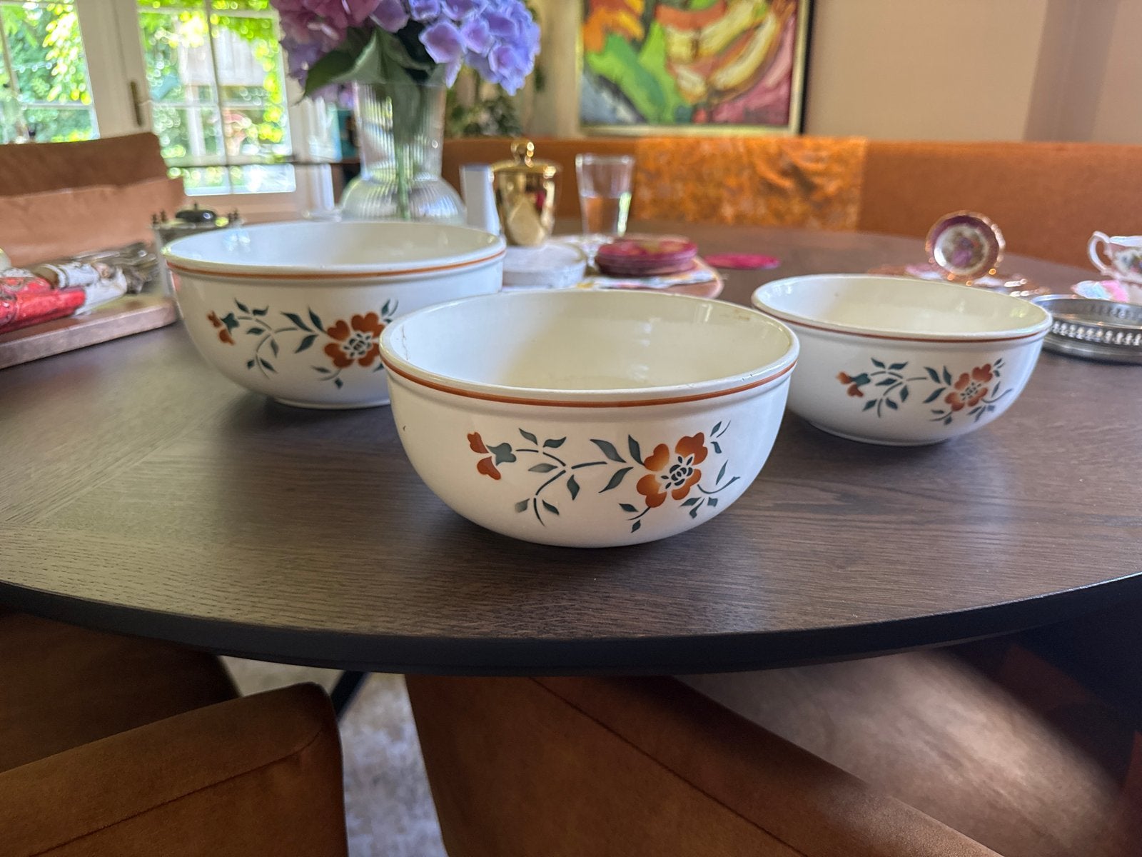 Set van 3 vintage Colenbrander VEB kommen, Duitsland, Antiek en Kunst, Ophalen
