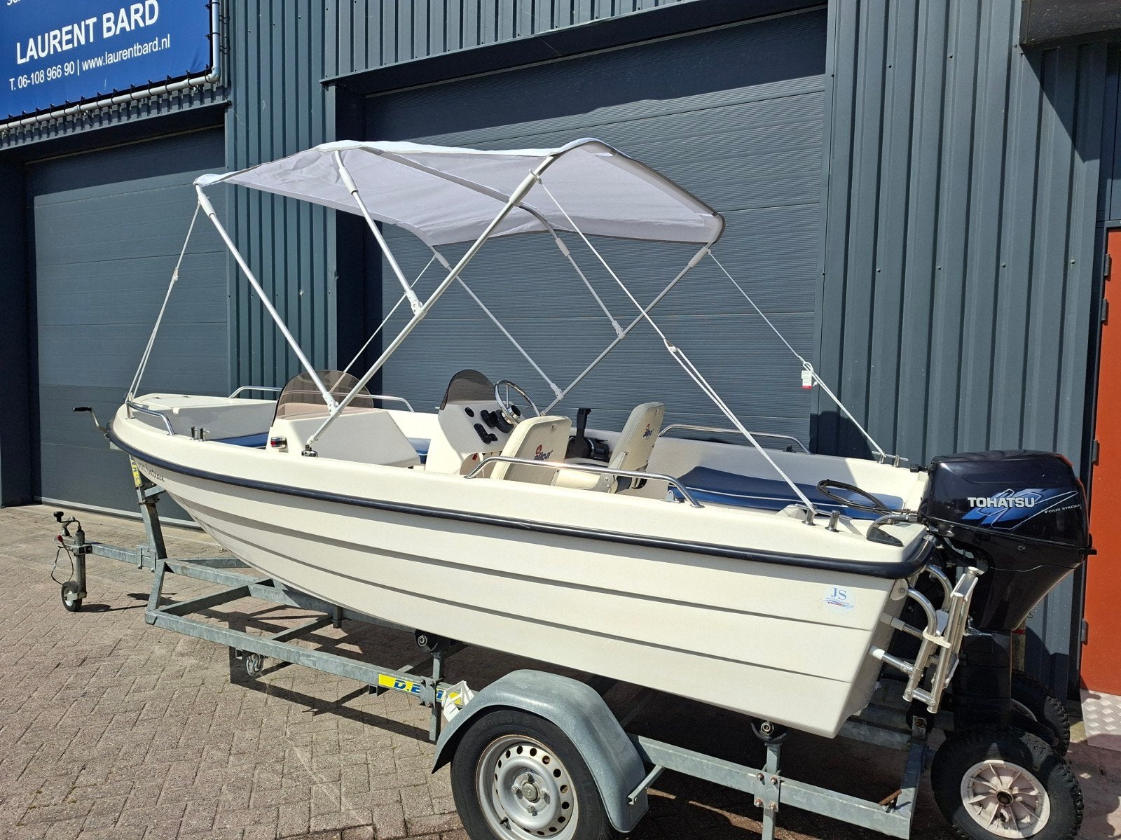 Prachtige Family 420 + Tohatsu 9,8PK 4 Takt *Biminitop*, Watersport en Boten, Tot 10 pk, Ophalen of Verzenden, Zo goed als nieuw