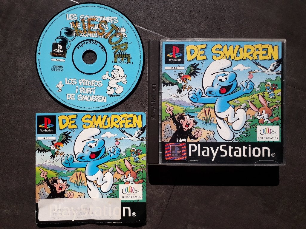 PS1 - De Smurfen - PlayStation 1 Platform Adventure, Avontuur en Actie, 1 speler, Ophalen of Verzenden, Zo goed als nieuw