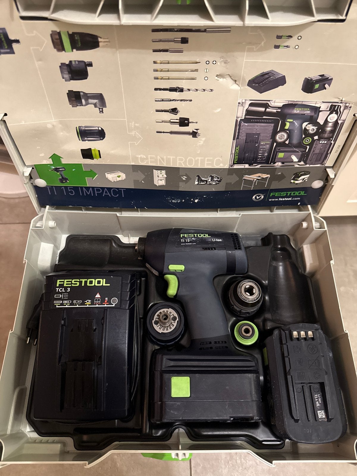 Festool TID 15 Impact Boor- en Schroefmachine, Gebruikt, Variabele snelheid, Ophalen of Verzenden, Boor- en Schroefmachine