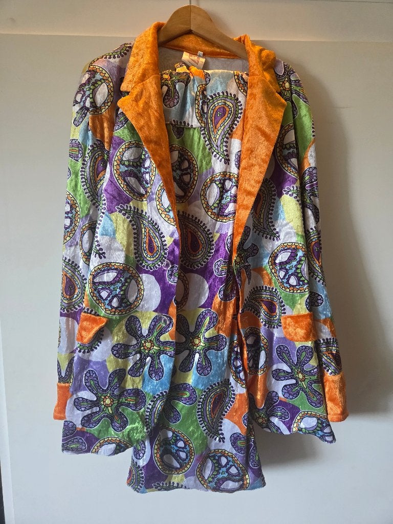 flower power pak en jurk, Verzenden, Maat 46/48 (XL) of groter, Overige thema's, Kleding