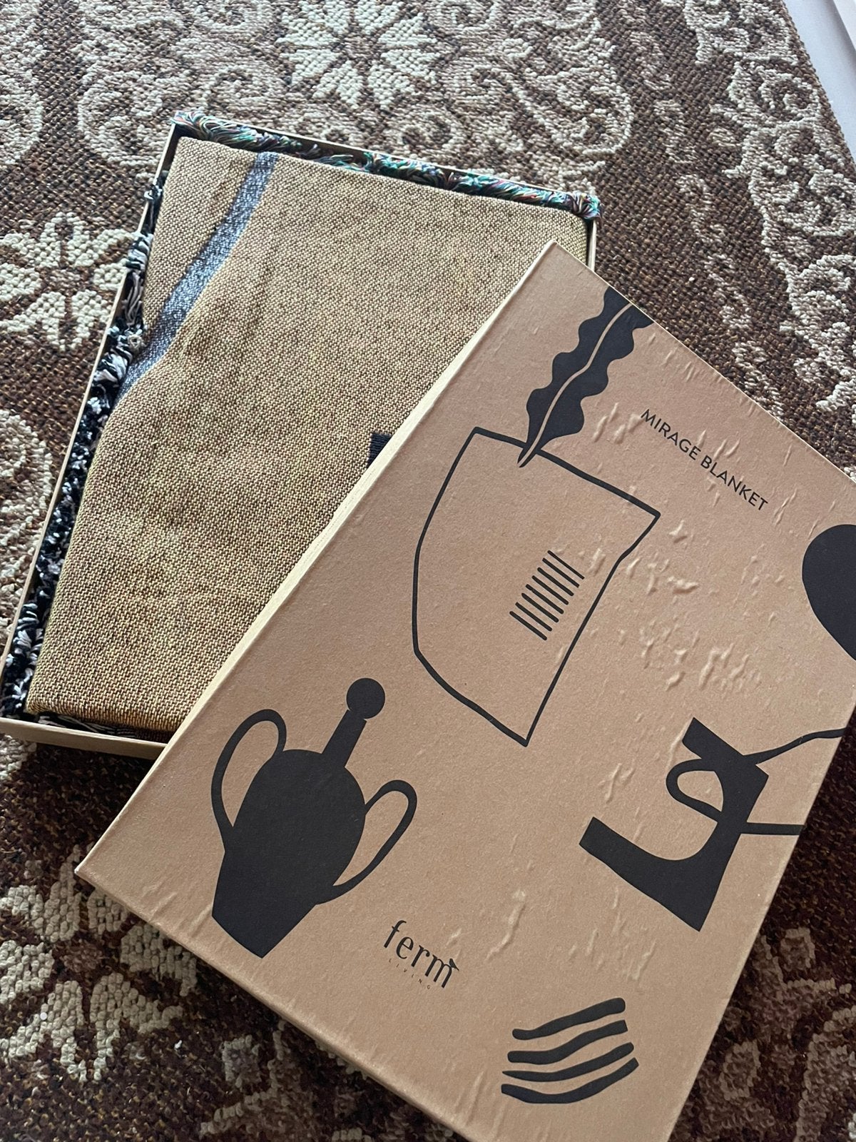 Ferm living geel gaaf plaid, Ophalen of Verzenden, Zo goed als nieuw, X, X