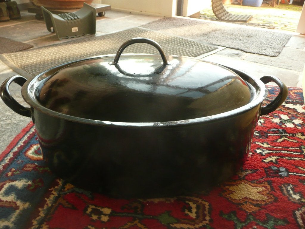 ovale braadpan, Gebruikt, Met deksel, Ophalen of Verzenden, Braadpan