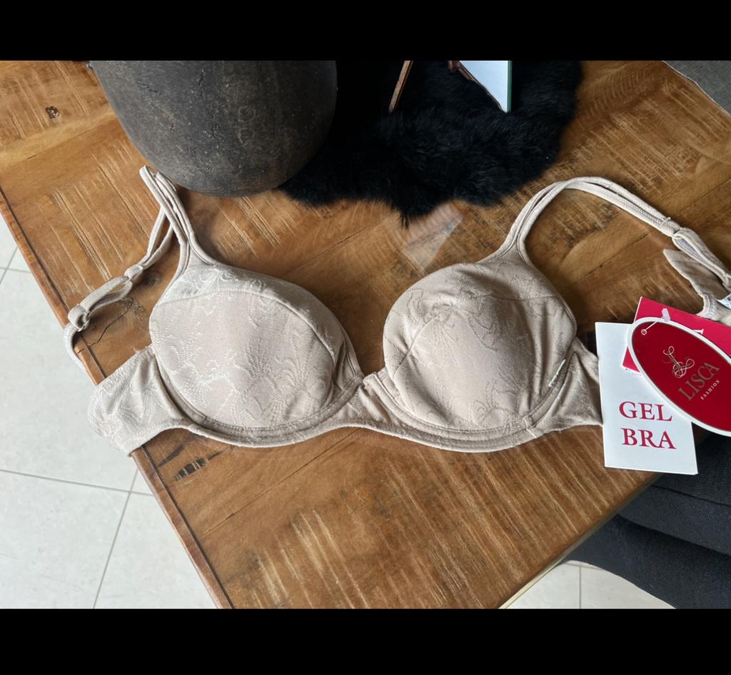 Lisca beige push up/GEL bh 80B NIEUW, Ophalen of Verzenden, Beige, BH