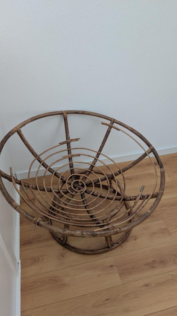 Papasan stoel frame - opknapper, Huis en Inrichting, Stoelen, Gebruikt, Eén, Hout, Riet of Rotan, Bruin, Ophalen of Verzenden