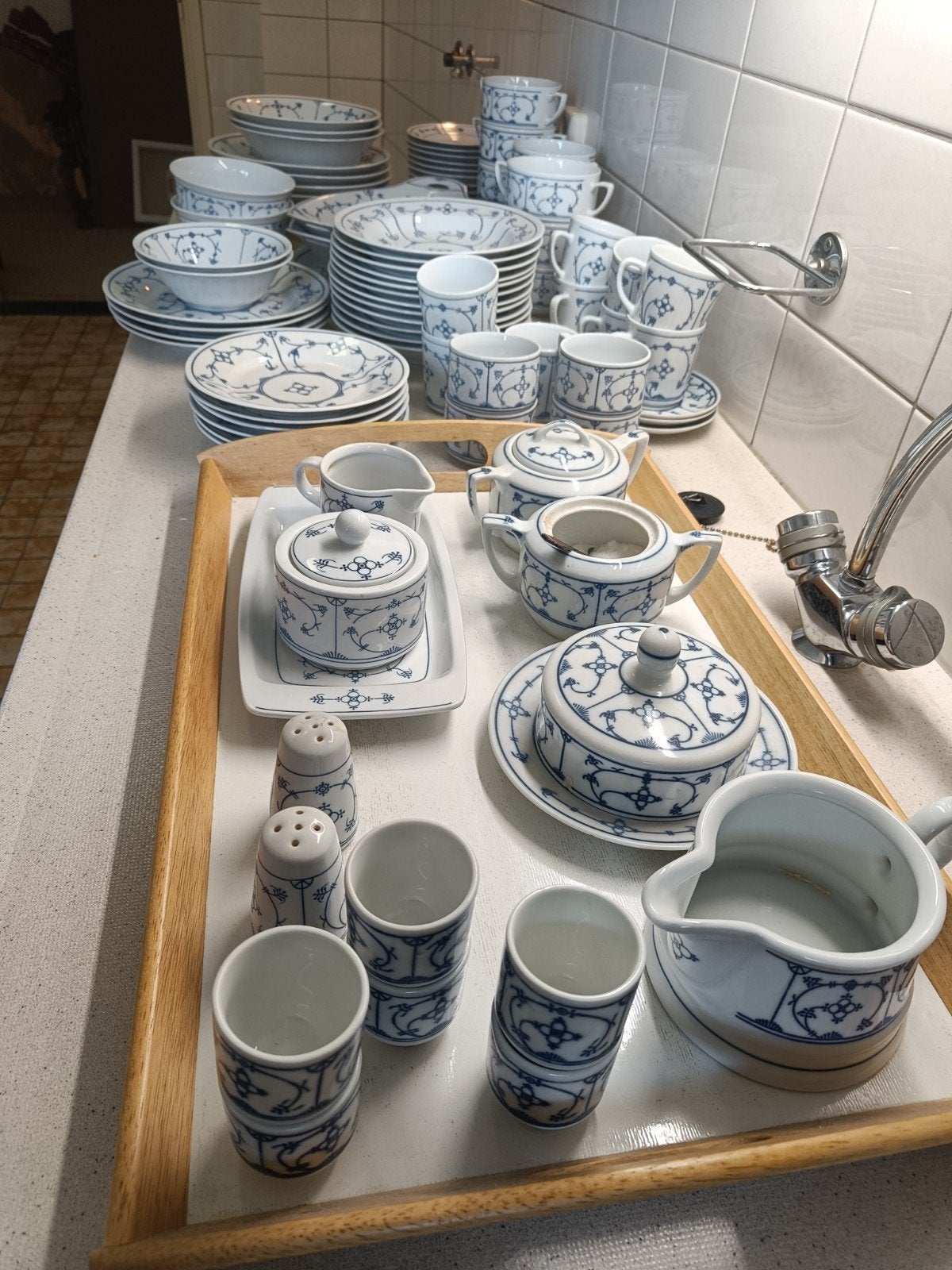 Saks Blauw Servies - Groot Pakket, Ophalen