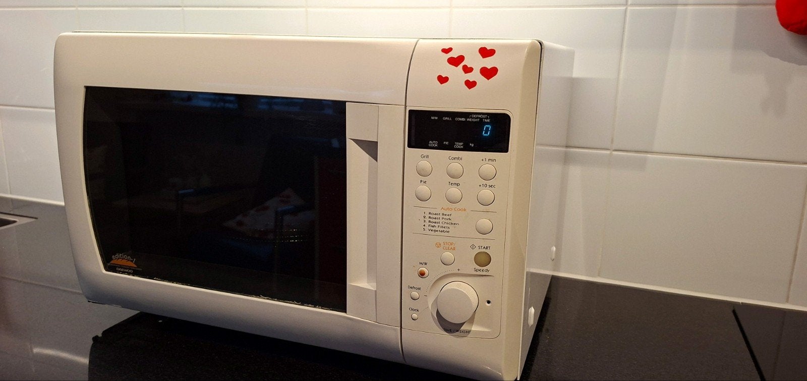 Daewoo KOC-970T Combimagnetron 28L - Goed Onderhouden, Ophalen, Combimagnetron, Gebruikt, Vrijstaand