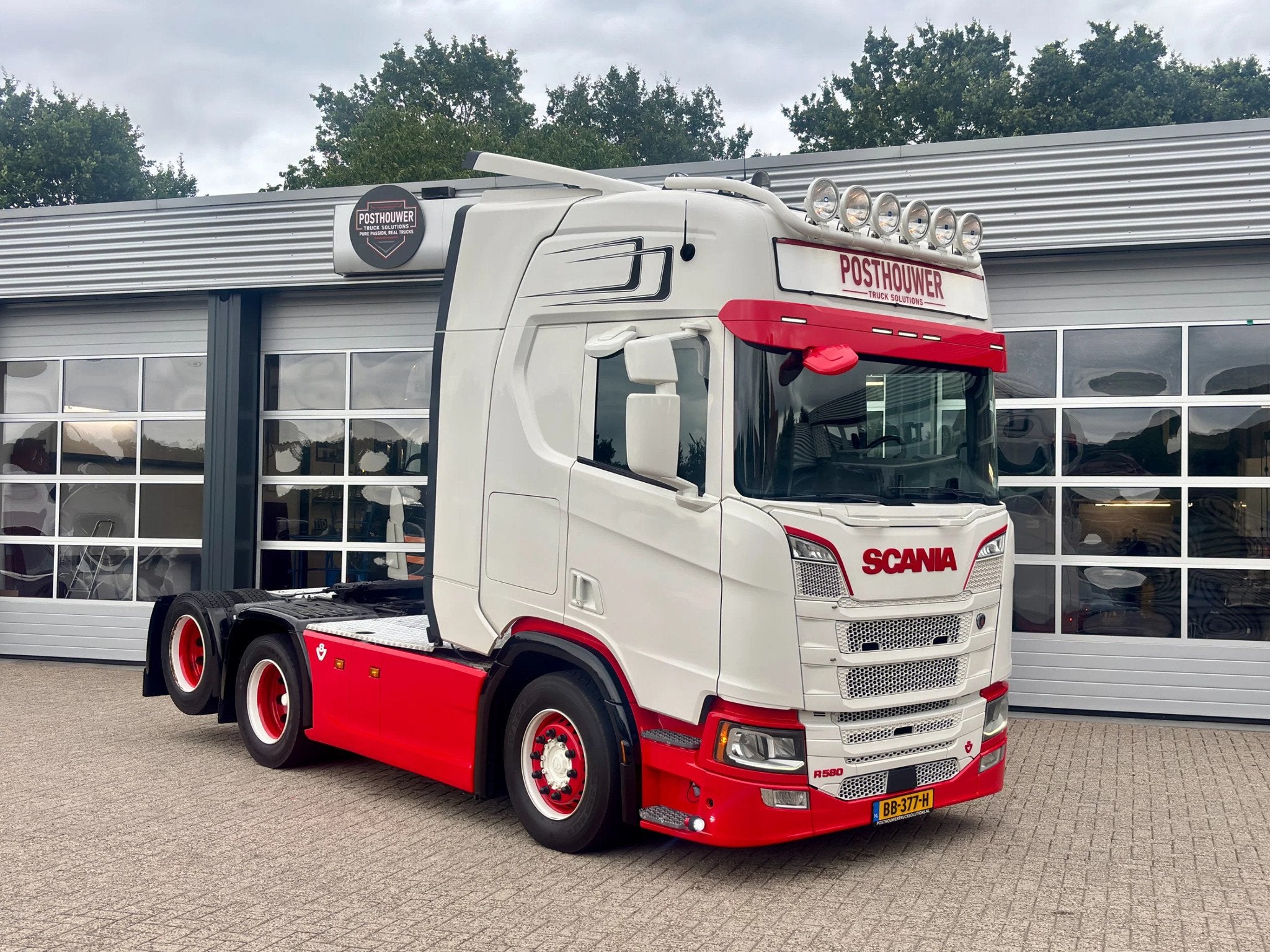 Scania R580 V8 NGS FullAir Boogie, Retarer (bj 2019), Automaat, Euro 6, Scania, Wit