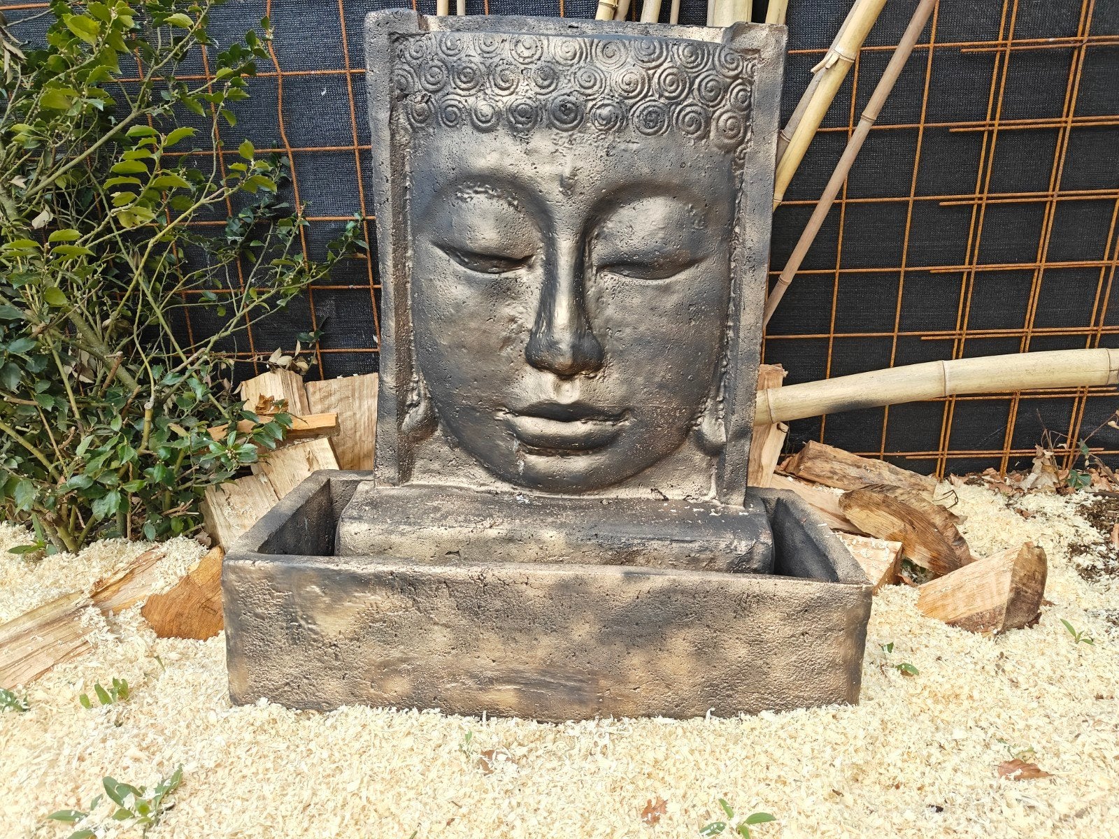 Mooie Geisha oosterse Buddha fontein water ornament beton, Tuin en Terras, Ophalen of Verzenden