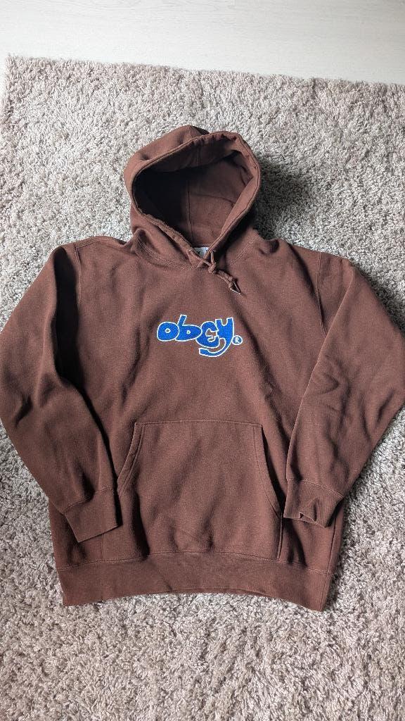Obey hoodie Medium, Ophalen of Verzenden, Zo goed als nieuw, Maat 48/50 (M), Bruin