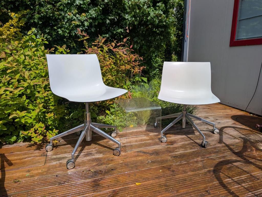 Arper Catifa 53 Bureaustoel - Wit/Zwart, Verstelbaar, Huis en Inrichting, Ophalen, Wit