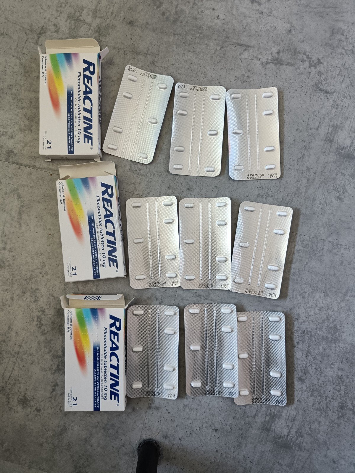 Reactine hooikoorts tabletten 10 mg - 3x21 stuks, Ophalen of Verzenden, Nieuw, Overige typen