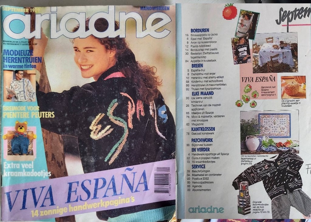 2 x ARIADNE. : DEC. 1983 EN SEPT. 1989 - veel moois !, Verzenden, Gebruikt, Breien of Haken, Patroon of Boek