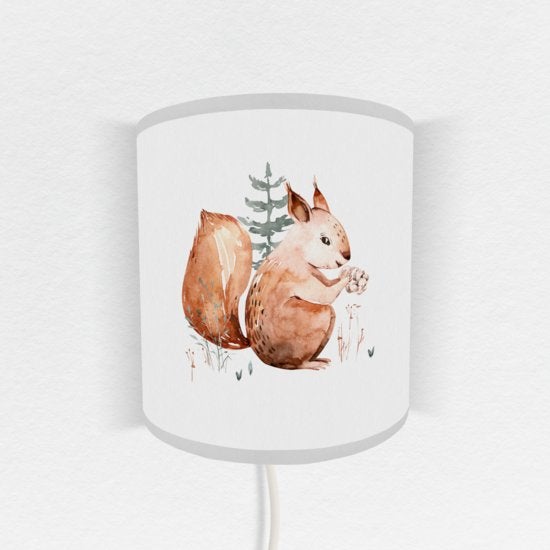 Wandlamp Lamp Forest Friends Eekhoorn Little Dreamzzz, Bi & Li Creaties, Nieuw, Ophalen of Verzenden, Bilicreaties@gmail.com