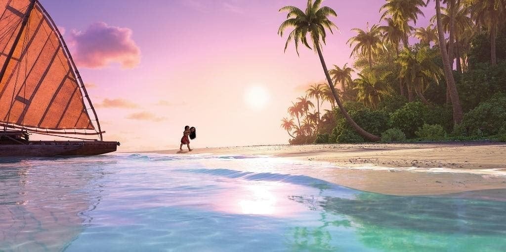 Vaiana Vlies Behang - 500x250 cm - Ocean - Gratis Verzending, Huis en Inrichting, Stoffering | Behang, Verzenden, Nvt, Nvt, Nvt