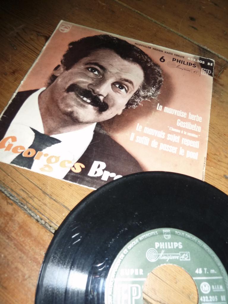 EP Georges Brassens ‎– La Mauvaise Herbe 1958, Ophalen of Verzenden, Gebruikt, Pop